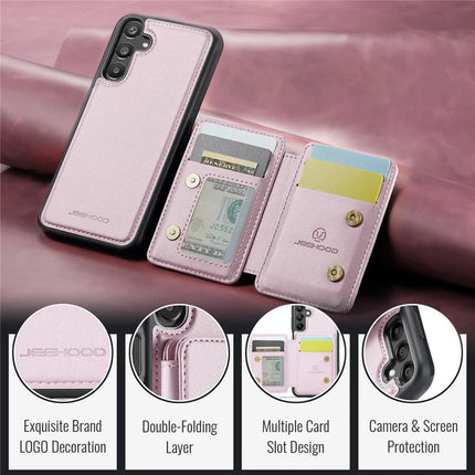 JEEHOOD J05 For Samsung Galaxy A16 5G Case Leather Mobile Cover with Detachable Magnetic Card Bag