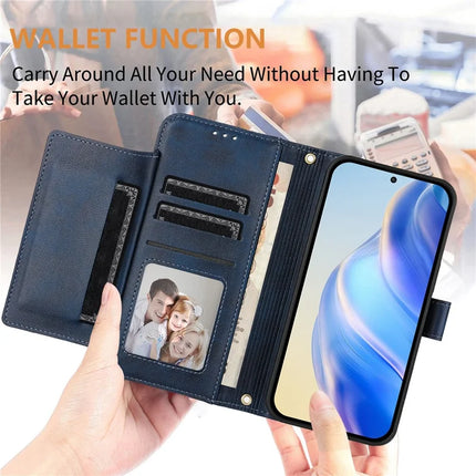 For Samsung Galaxy A05s 4G Case Zipper Pocket Multiple Card Slots Leather Phone Cover