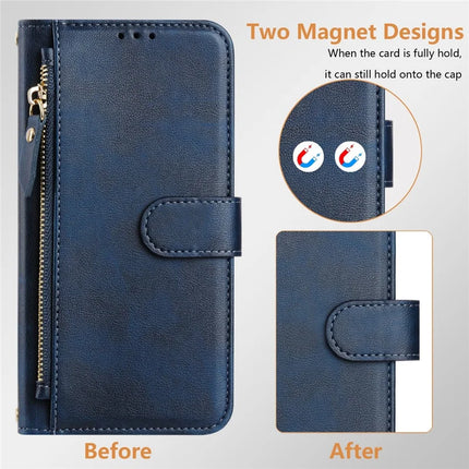 For Samsung Galaxy A05s 4G Case Zipper Pocket Multiple Card Slots Leather Phone Cover