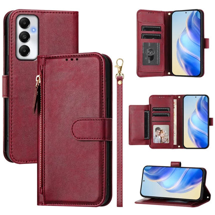For Samsung Galaxy A05s 4G Case Zipper Pocket Multiple Card Slots Leather Phone Cover