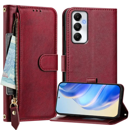 For Samsung Galaxy A05s 4G Case Zipper Pocket Multiple Card Slots Leather Phone Cover