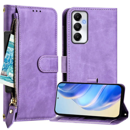 For Samsung Galaxy A05s 4G Case Zipper Pocket Multiple Card Slots Leather Phone Cover