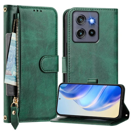 For Motorola Edge 50 Neo 5G / Moto S50 5G / Thinkphone 25 5G Case Zipper Pocket Multiple Card Slots Leather Phone Cover