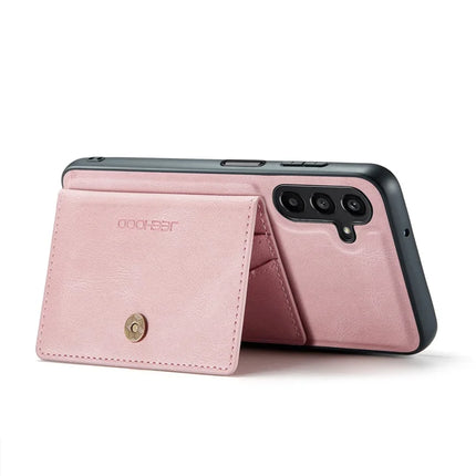 For Samsung Galaxy A16 5G Case JEEHOOD J01 Retro Leather Phone Back Cover with Detachable Magnetic Card Holder