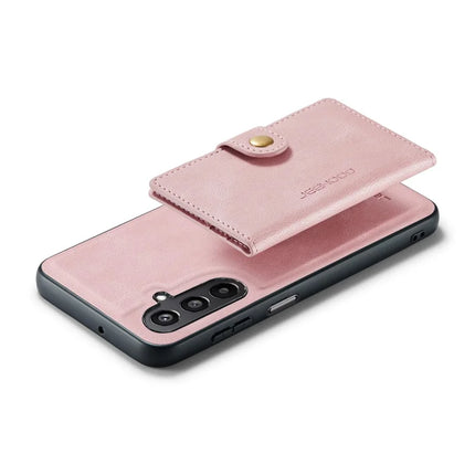 For Samsung Galaxy A16 5G Case JEEHOOD J01 Retro Leather Phone Back Cover with Detachable Magnetic Card Holder