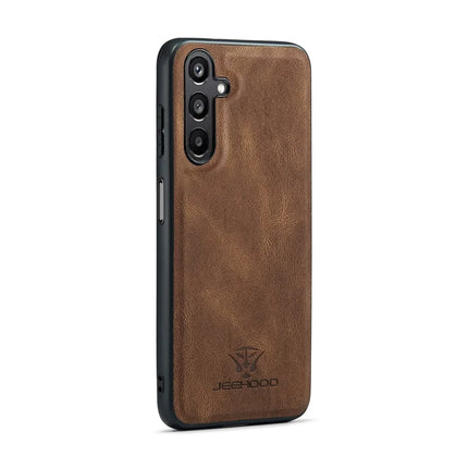 For Samsung Galaxy A16 5G Case JEEHOOD J01 Retro Leather Phone Back Cover with Detachable Magnetic Card Holder