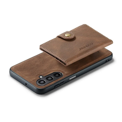 For Samsung Galaxy A16 5G Case JEEHOOD J01 Retro Leather Phone Back Cover with Detachable Magnetic Card Holder