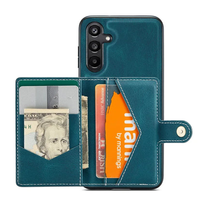 For Samsung Galaxy A16 5G Case JEEHOOD J01 Retro Leather Phone Back Cover with Detachable Magnetic Card Holder