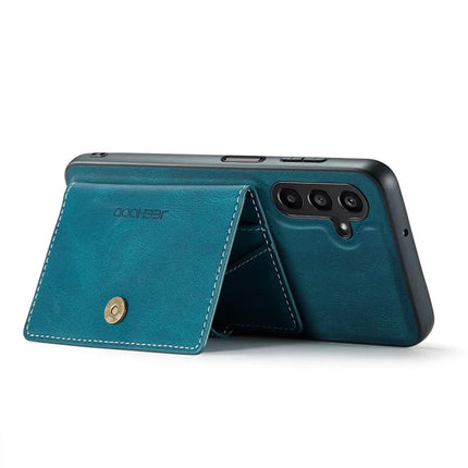For Samsung Galaxy A16 5G Case JEEHOOD J01 Retro Leather Phone Back Cover with Detachable Magnetic Card Holder