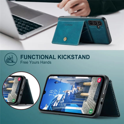 For Samsung Galaxy A16 5G Case JEEHOOD J01 Retro Leather Phone Back Cover with Detachable Magnetic Card Holder