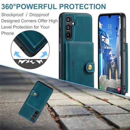 For Samsung Galaxy A16 5G Case JEEHOOD J01 Retro Leather Phone Back Cover with Detachable Magnetic Card Holder