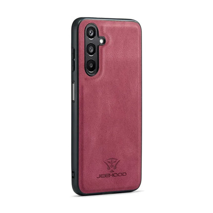For Samsung Galaxy A16 5G Case JEEHOOD J01 Retro Leather Phone Back Cover with Detachable Magnetic Card Holder