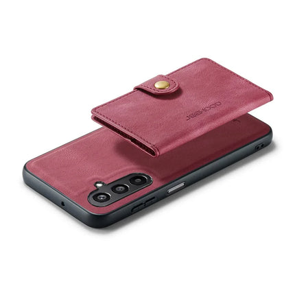 For Samsung Galaxy A16 5G Case JEEHOOD J01 Retro Leather Phone Back Cover with Detachable Magnetic Card Holder