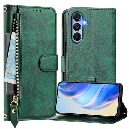 For Samsung Galaxy A15 4G / Galaxy A15 5G Case Zipper Pocket Multiple Card Slots Leather Phone Cover