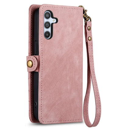 For Samsung Galaxy A56 5G Case Zipper Wallet Geometry Lines Leather Phone Cover