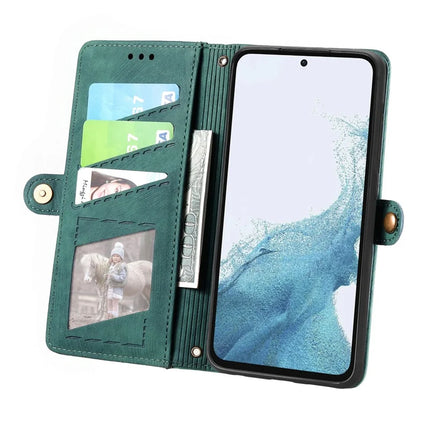 For Samsung Galaxy A56 5G Case Zipper Wallet Geometry Lines Leather Phone Cover
