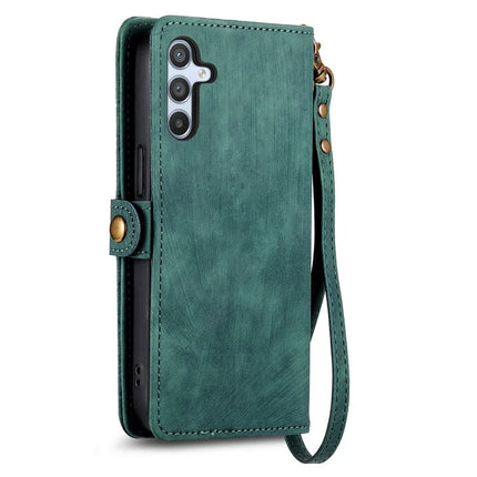 For Samsung Galaxy A56 5G Case Zipper Wallet Geometry Lines Leather Phone Cover