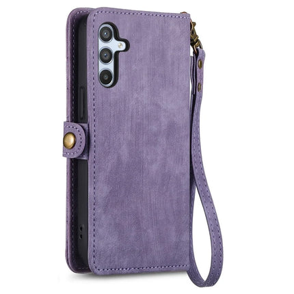 For Samsung Galaxy A56 5G Case Zipper Wallet Geometry Lines Leather Phone Cover