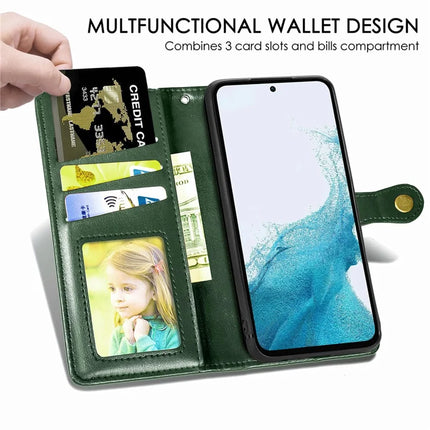 For Samsung Galaxy A36 5G / A56 5G Case Leather Phone Case Wallet Stand Cover with Wrist Strap
