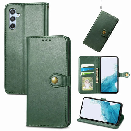 For Samsung Galaxy A36 5G / A56 5G Case Leather Phone Case Wallet Stand Cover with Wrist Strap