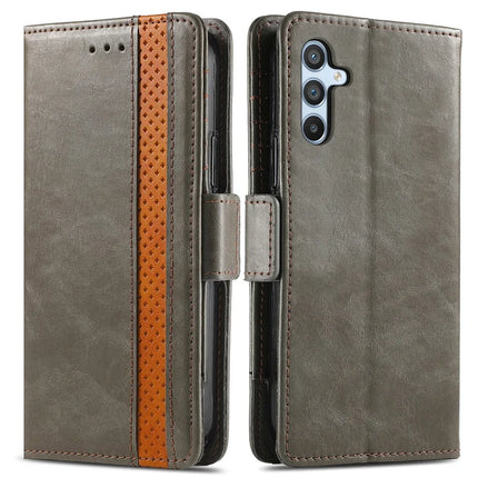 CASENEO 002 Series For Samsung Galaxy A36 5G / A56 5G Case Stand Wallet Splicing PU Leather Cover - Grey