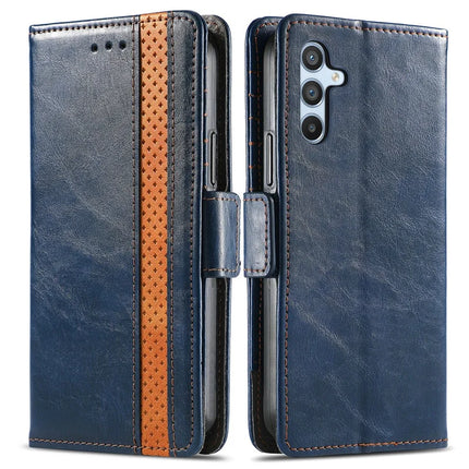 CASENEO 002 Series For Samsung Galaxy A36 5G / A56 5G Case Stand Wallet Splicing PU Leather Cover - Blue