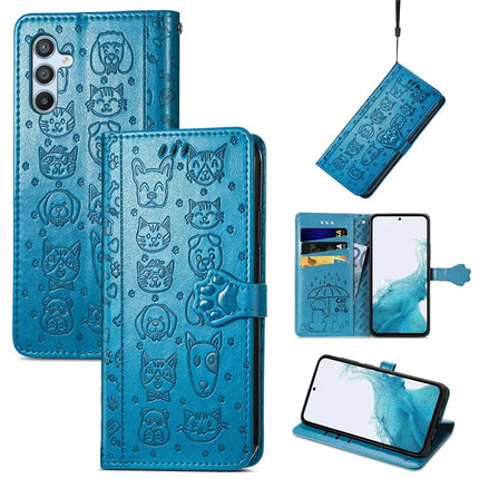 For Samsung Galaxy A56 5G Case Leather Wallet Flip Phone Cover Cute Cat Dog Pattern