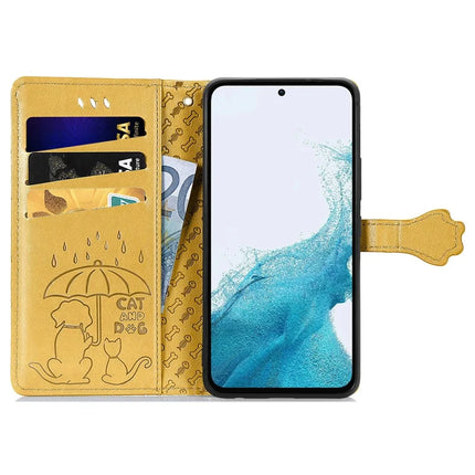 For Samsung Galaxy A56 5G Case Leather Wallet Flip Phone Cover Cute Cat Dog Pattern