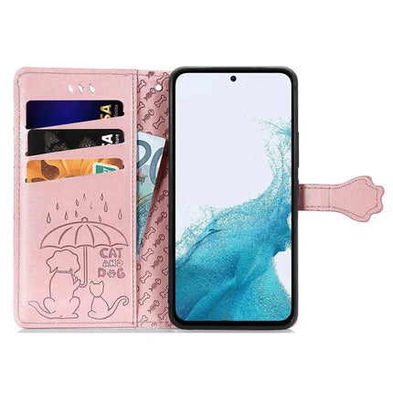 For Samsung Galaxy A56 5G Case Leather Wallet Flip Phone Cover Cute Cat Dog Pattern