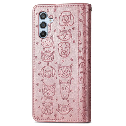 For Samsung Galaxy A56 5G Case Leather Wallet Flip Phone Cover Cute Cat Dog Pattern