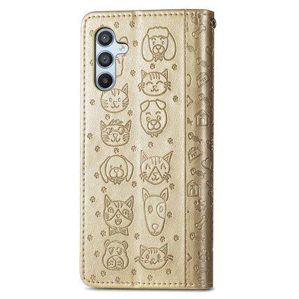 For Samsung Galaxy A56 5G Case Leather Wallet Flip Phone Cover Cute Cat Dog Pattern