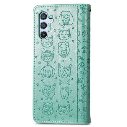 For Samsung Galaxy A56 5G Case Leather Wallet Flip Phone Cover Cute Cat Dog Pattern