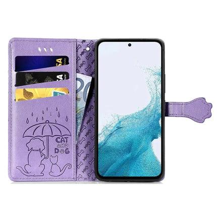 For Samsung Galaxy A56 5G Case Leather Wallet Flip Phone Cover Cute Cat Dog Pattern