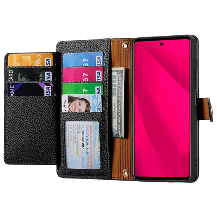 For HMD Skyline Case RFID Blocking Zipper Pocket Leather Wallet Phone Cover