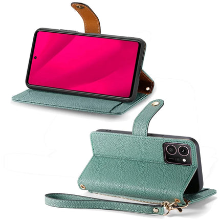 For HMD Skyline Case RFID Blocking Zipper Pocket Leather Wallet Phone Cover