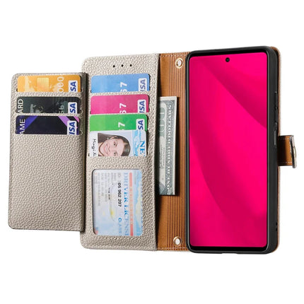 For HMD Skyline Case RFID Blocking Zipper Pocket Leather Wallet Phone Cover