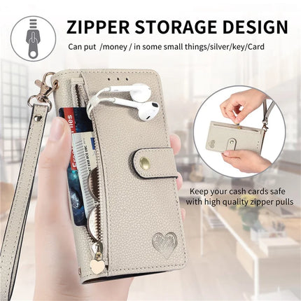 For HMD Skyline Case RFID Blocking Zipper Pocket Leather Wallet Phone Cover