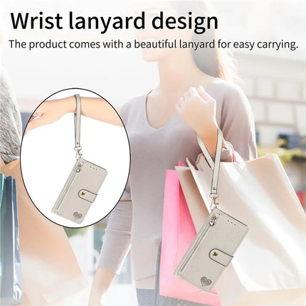 For HMD Skyline Case RFID Blocking Zipper Pocket Leather Wallet Phone Cover