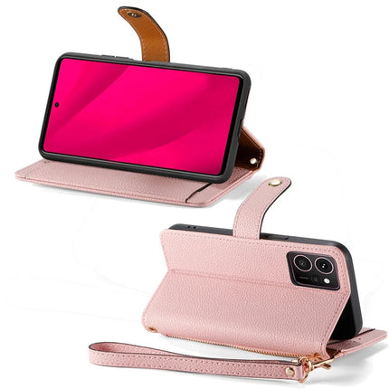 For HMD Skyline Case RFID Blocking Zipper Pocket Leather Wallet Phone Cover