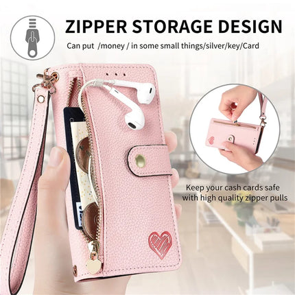 For HMD Skyline Case RFID Blocking Zipper Pocket Leather Wallet Phone Cover