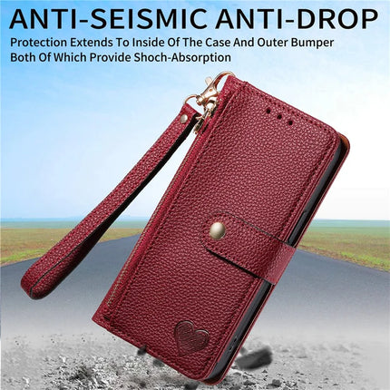 For HMD Skyline Case RFID Blocking Zipper Pocket Leather Wallet Phone Cover