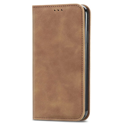For HMD Skyline Case Skin Touch Feeling Leather Card Holder Phone Cover Magnetic Absorption