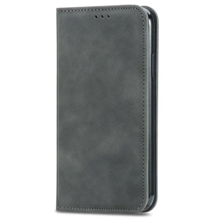 For HMD Skyline Case Skin Touch Feeling Leather Card Holder Phone Cover Magnetic Absorption