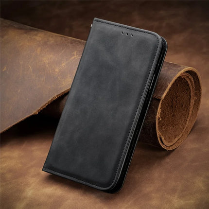 For HMD Skyline Case Skin Touch Feeling Leather Card Holder Phone Cover Magnetic Absorption