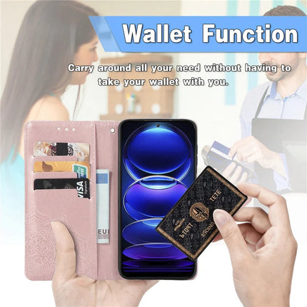 For HMD Skyline Wallet Case Mandala Flower Leather Phone Cover Stand View