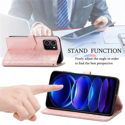 For HMD Skyline Wallet Case Mandala Flower Leather Phone Cover Stand View