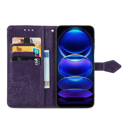 For HMD Skyline Wallet Case Mandala Flower Leather Phone Cover Stand View