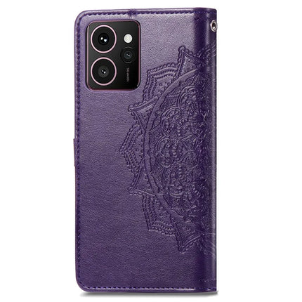 For HMD Skyline Wallet Case Mandala Flower Leather Phone Cover Stand View