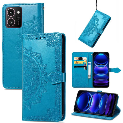 For HMD Skyline Wallet Case Mandala Flower Leather Phone Cover Stand View