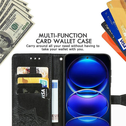 For HMD Skyline Wallet Case Mandala Flower Leather Phone Cover Stand View